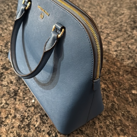 Michael Kors Blue large dome satchel Handbag NWT - Picture 11 of 17